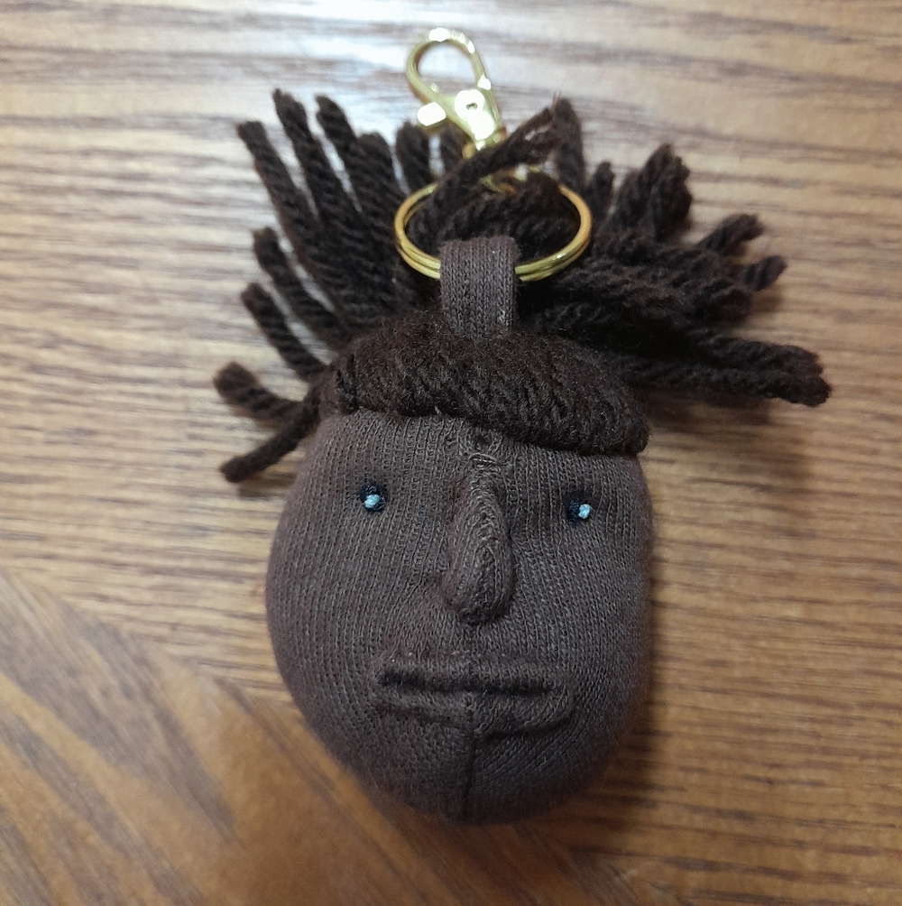 Sassy Brown Girl Keychain Size:OS Handmade
